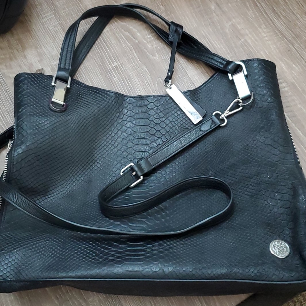 Vince Camuto Black Genuine Leather Bag